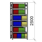 Arkistohyllyt toimistoon ja varastoon H=2500