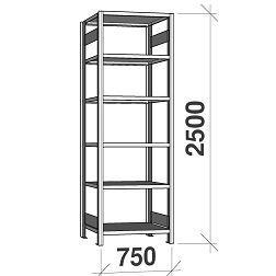 Lagerhylla 2500H x 750B