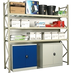 Wide Span Shelving with steel decks MAXI