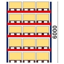 Kaubaaluste riiulid H=6000 BASIC