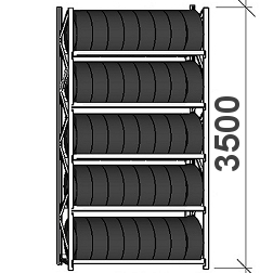 Tyre Rack MAXI, H 3500/5 levels