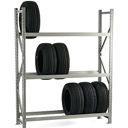 Tyre rack longspan UNIVERSAL H=2200, 2500/3 & 4 levels