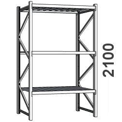 MAXI Wide Span Shelving H=2100 levels with steel decks