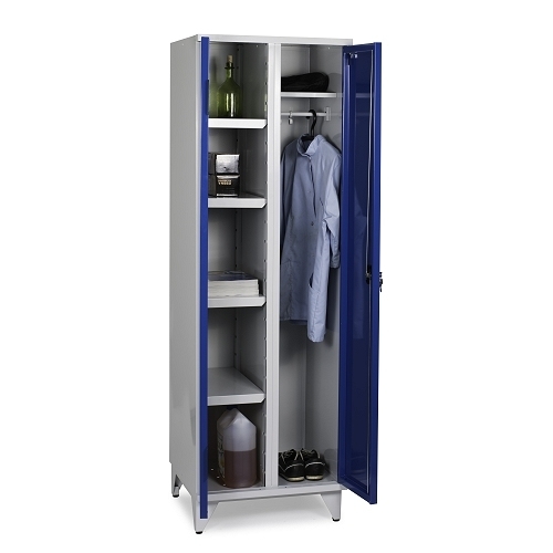 Storage Cabinet With 4 Shelves And, Storage Cabinet With Hanging Rod And Shelves
