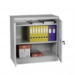 Half-Height Cupboard,2 shelves 900x900x450 grey