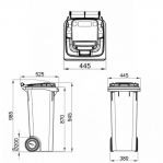 Biojätesäiliö 80 L