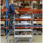 Flexibel shelf trolley 4 shelves 1195x470x1590mm, 250kg