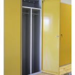 Locker with a bench, 1x400 1900x400x830, sep. wall