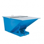 Flat lid for tipping container 1100 l, grey