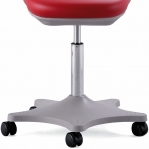 Lab Chair red with castors