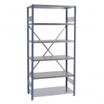 Extension bay 2500x1000x800 200kg/shelf,6 shelves, blue/Zn