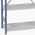 Extension bay 2500x1000x300 200kg/shelf,6 shelves, blue/light gray