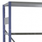 Extension bay 2500x1000x800 200kg/shelf,6 shelves, blue/Zn