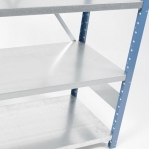 Extension bay 2500x1000x500 200kg/shelf,6 shelves, blue/Zn