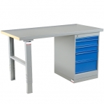 Worktable w. drawer un. 5 draw. 2000x800 mm, vinyl