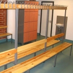 Double bench 1700x900x770 10 hook rail