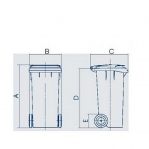 Jätesäiliö 240L