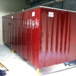 Welding curtain red 2x300mm/meter