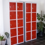 Clothing cabinet, red/grey 2 doors 1920x350x550