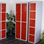 Storage locker, blue/grey 5 compartments 1920x350x550