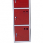 Sektsioonkapp, 5-ust, punane/hall, 1920x350x550