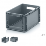 STORAGE BOXES WITH OPEN FRONT. 40x30x22 cm. Grey