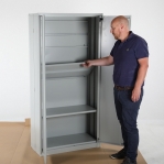 Workshop cabinet Easy 1800x900x400, Gray RAL7035, foldable