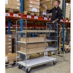 Robust flexible shelf trolley 1590x650x1695H/300 kg