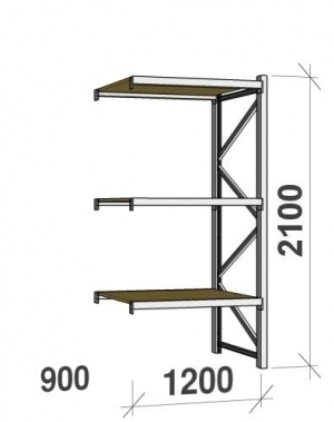 Laoriiul jätkuosa 2100x1200x900 600kg/tasapind,3 PLP tasapinda