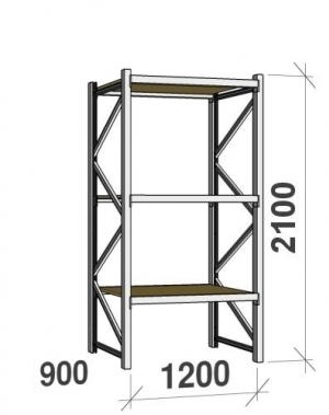 Laoriiul põhiosa 2100x1200x900 600kg/tasapind,3 PLP tasapinda