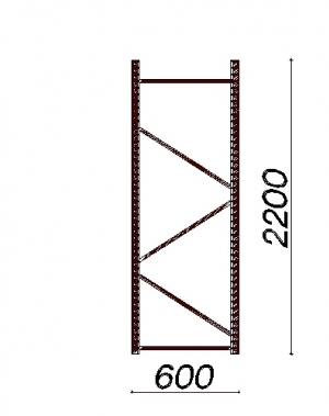 Side frame 2200x600 mm UNIVERSAL