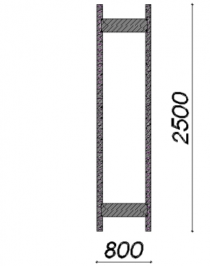 Side frame 2500x800