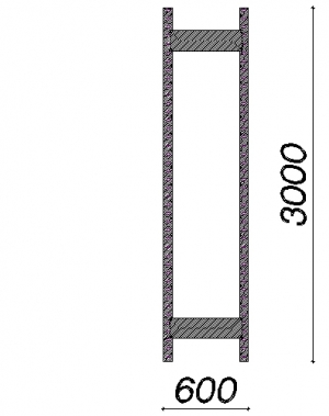 Side frame 3000x600