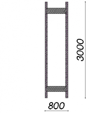 Side frame 3000x800