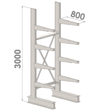 Starter bay 3000x1000x800,5 levels