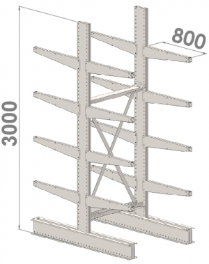 Starter bay 3000x1000x2x800,5 levels