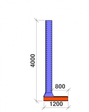 L-pelare 4000x800 HEAVY