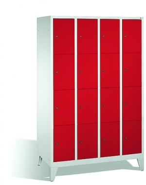 4-tier locker, 16 doors, 1850x1190x500 mm