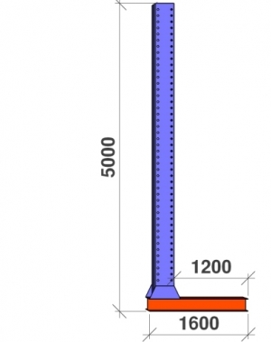L-pylväs 1-puolinen 5000x1200 HEAVY