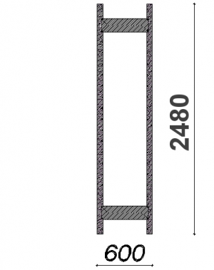 Gavel 2480x600 ZN, Kasten