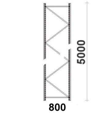 Hyllgavel 5000x800 mm MAXI