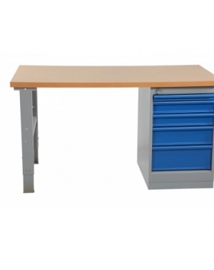 Worktable with drawer unit 5 drawers 1600x800 board