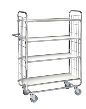 Flexibel hyllvagn 4 plan 1195x470x1590mm, 250kg