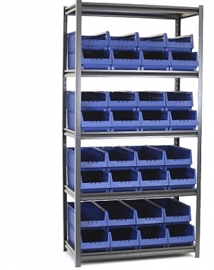 Boltless Shelving 1982x1000x400 with 32 Bins 400x230x150 PPS