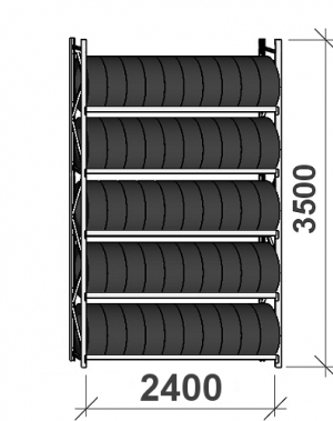 Starter Bay 3500x2400x500, 5 levels Tyre Rack MAXI