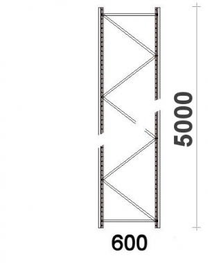 Hyllgavel 5000x600 mm MAXI