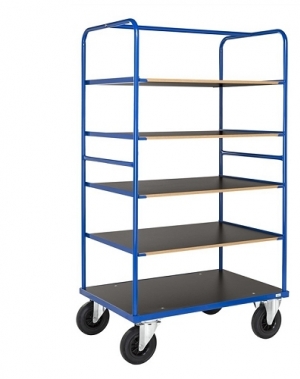 Shelf trolley 5 shelves 1000x700x1800mm, 500kg