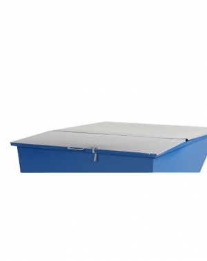 Flat lid for tipping container 2500 l, grey
