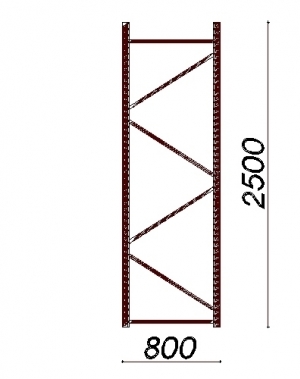 Side frame 2500x800 mm UNIVERSAL