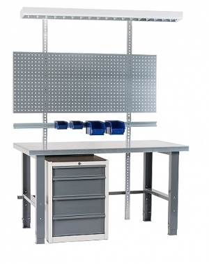 Workstation 2000x800 with steel top